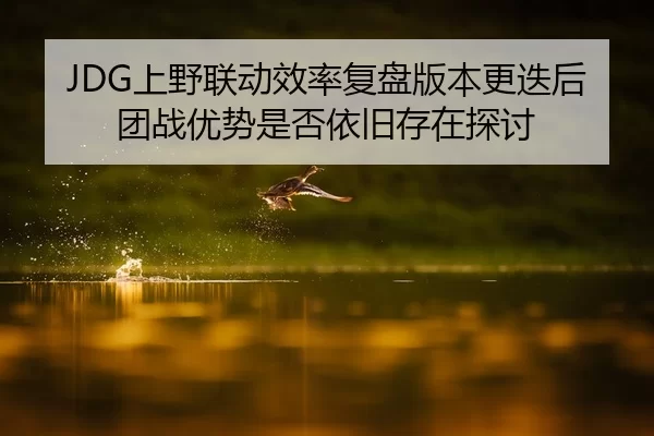 JDG上野联动效率复盘版本更迭后团战优势是否依旧存在探讨
