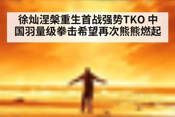 徐灿涅槃重生首战强势TKO 中国羽量级拳击希望再次熊熊燃起